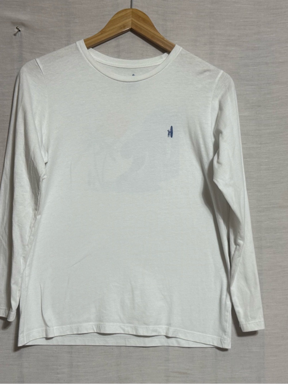 Johnnie-O White Surf Graphic Long Sleeve Tee Youth XL 14/16